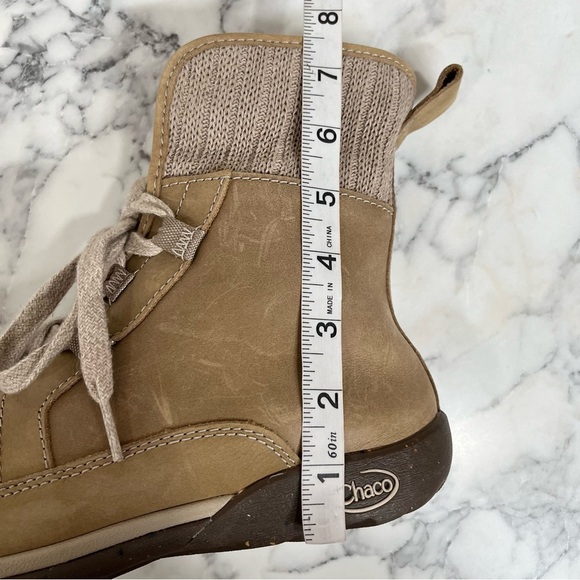 Chaco Women’s Barbary Leather Lace Up Boots Hiking Outdoor Casual in Mink Tan 9 - Picture 11 of 14